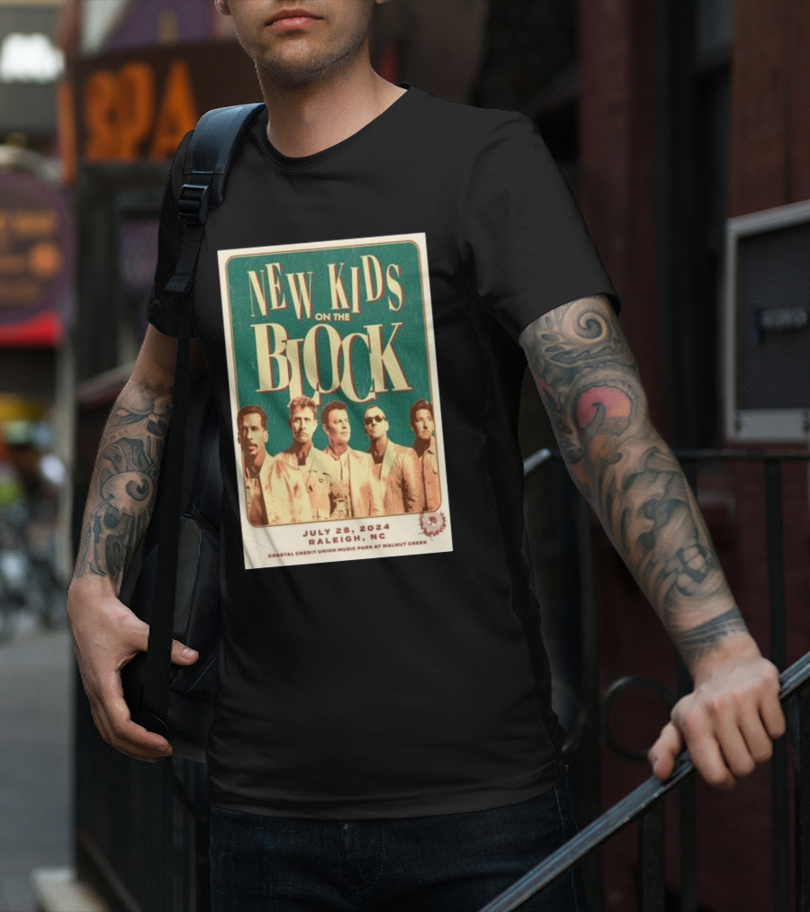 New Kids On The Block Coastal Credit Union Music Park Raleigh NC July 28 T-Shirt