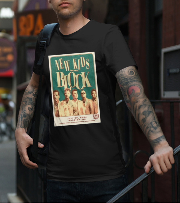 New Kids On The Block Coastal Credit Union Music Park Raleigh NC July 28 T-Shirt