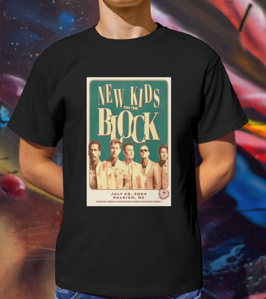 New Kids On The Block Coastal Credit Union Music Park Raleigh NC July 28 T-Shirt