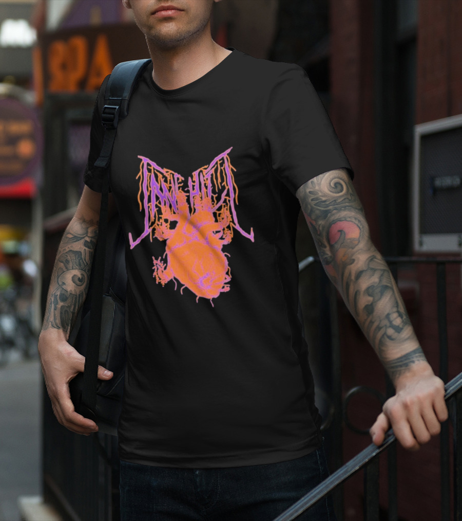 Cane Hill Orange Pink Anatomical Heart T-Shirt