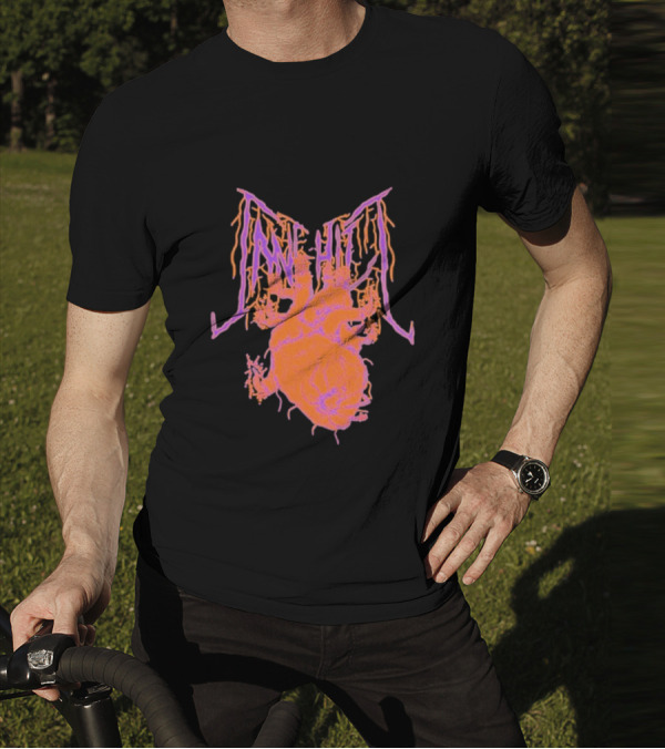 Cane Hill Orange Pink Anatomical Heart T-Shirt