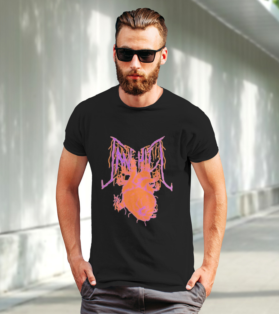 Cane Hill Orange Pink Anatomical Heart T-Shirt