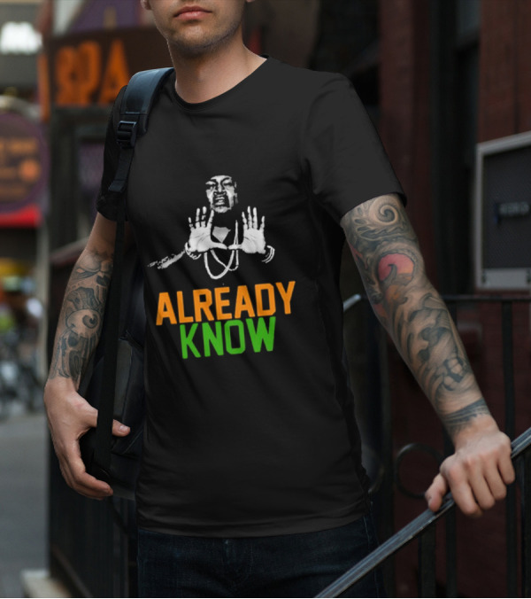 D.a.d.e. X Trick Daddy U Already Know Hands Raised Gesture Orange Green T-Shirt