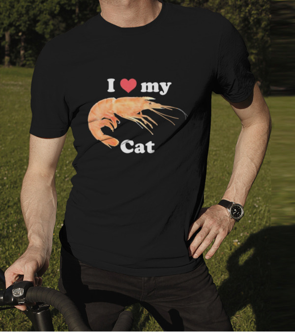 I Heart My Cat Shrimp T-Shirt