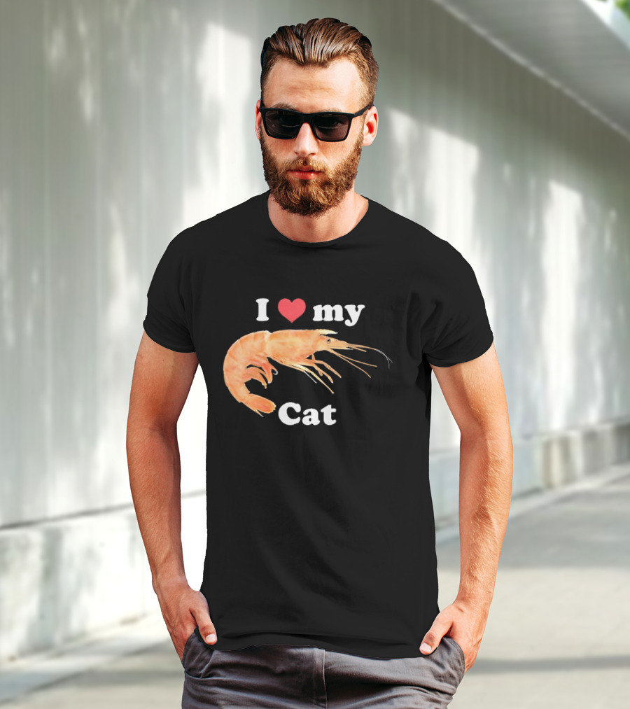 I Heart My Cat Shrimp T-Shirt