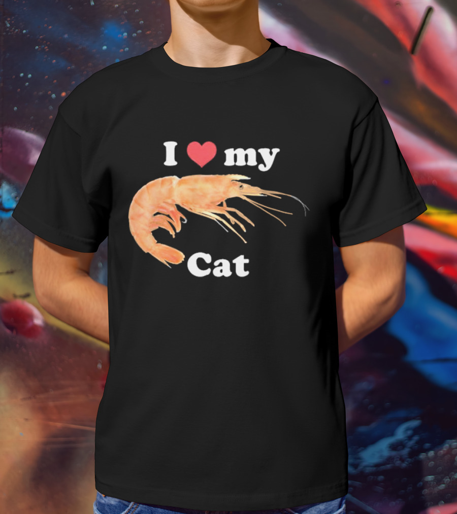 I Heart My Cat Shrimp T-Shirt
