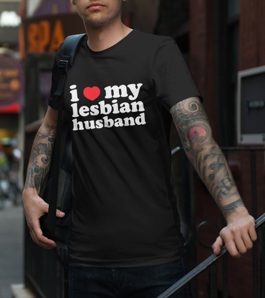 I Heart My Lesbian Husband T-Shirt
