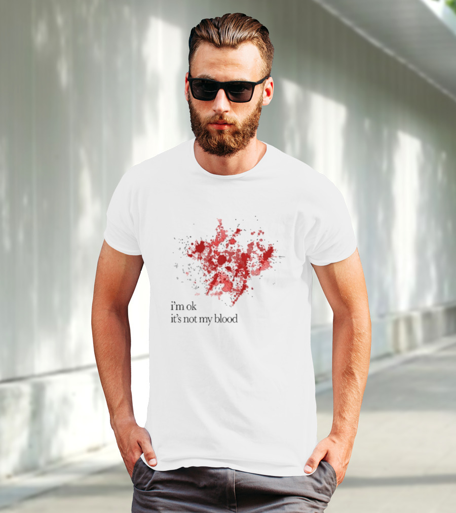 Ken Carson I'm Ok It's Not My Blood Dark Abstract Red Splatter T-Shirt