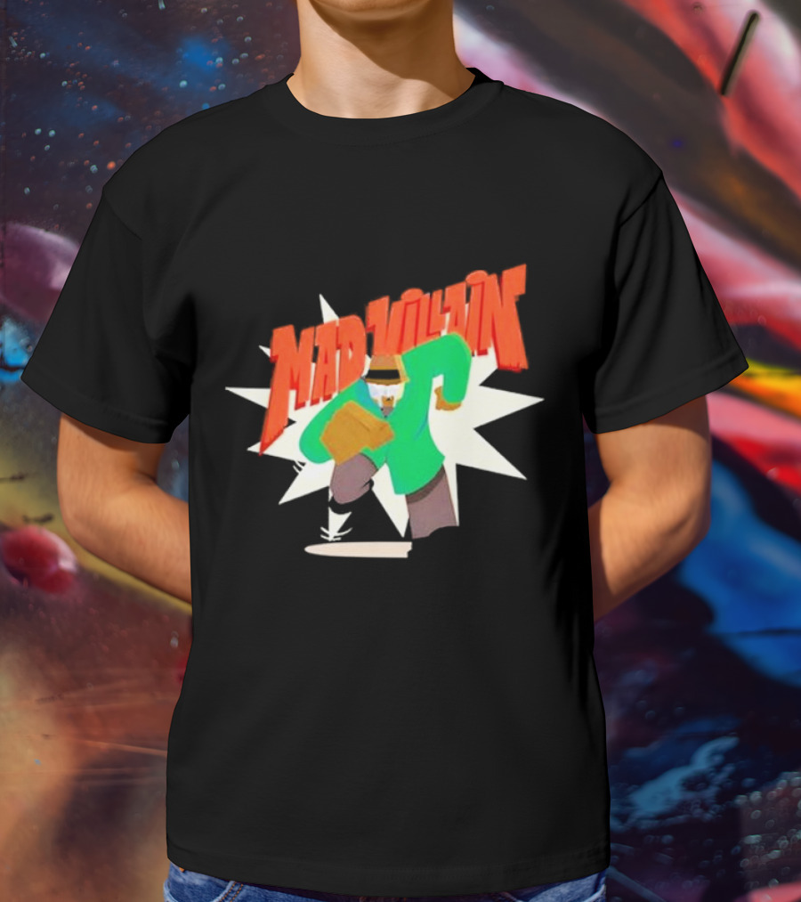 Madvillain MF Doom Cartoon Style Retro Villain Action T-Shirt