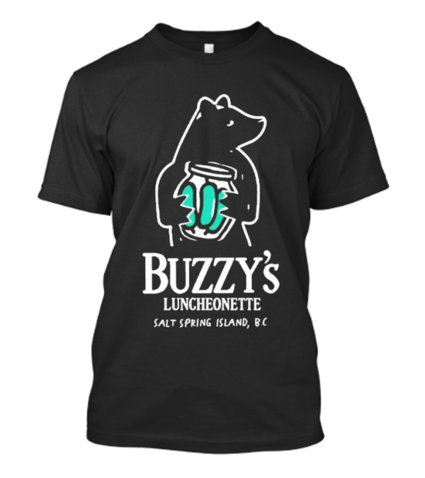 Buzzy’s Luncheonette Bear Holding Jar Salt Spring Island BC T-Shirt