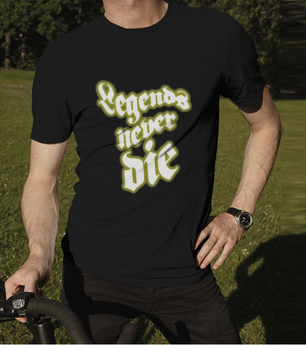 Juice Wrld Legends Never Die Text Gothic T-Shirt