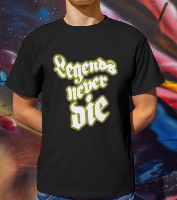 Juice Wrld Legends Never Die Text Gothic T-Shirt
