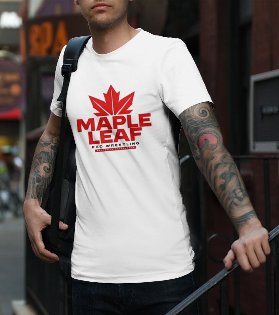 Maple Leaf Pro Wrestling Canada Maple Leaf Retro Sports Entertainment T-Shirt