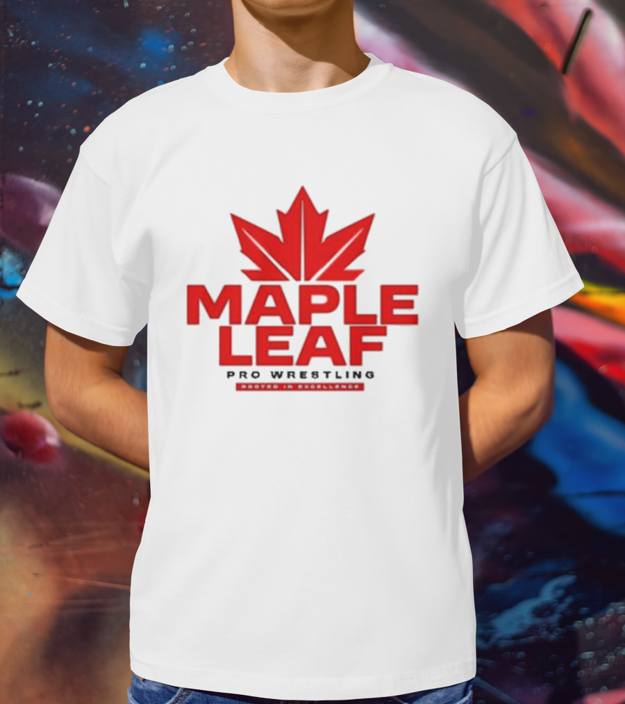 Maple Leaf Pro Wrestling Canada Maple Leaf Retro Sports Entertainment T-Shirt