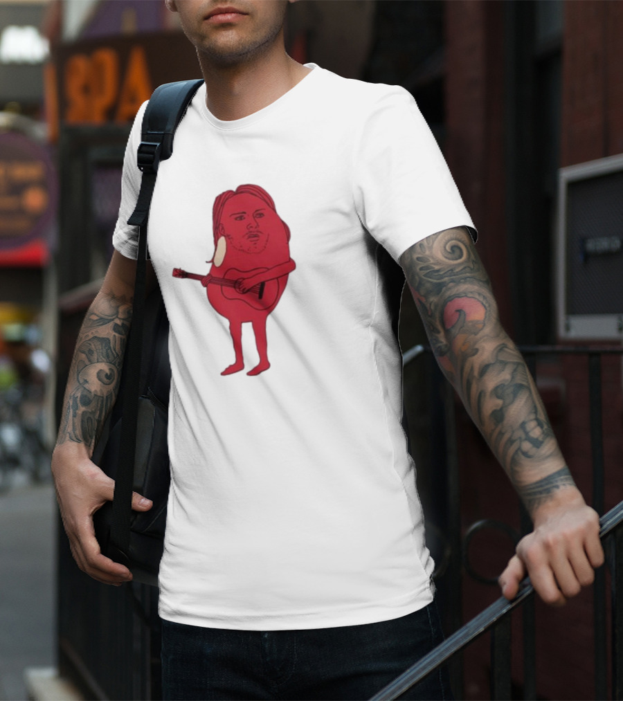 Penkmatters Kurt Cobain Red Character With Guitar T-Shirt