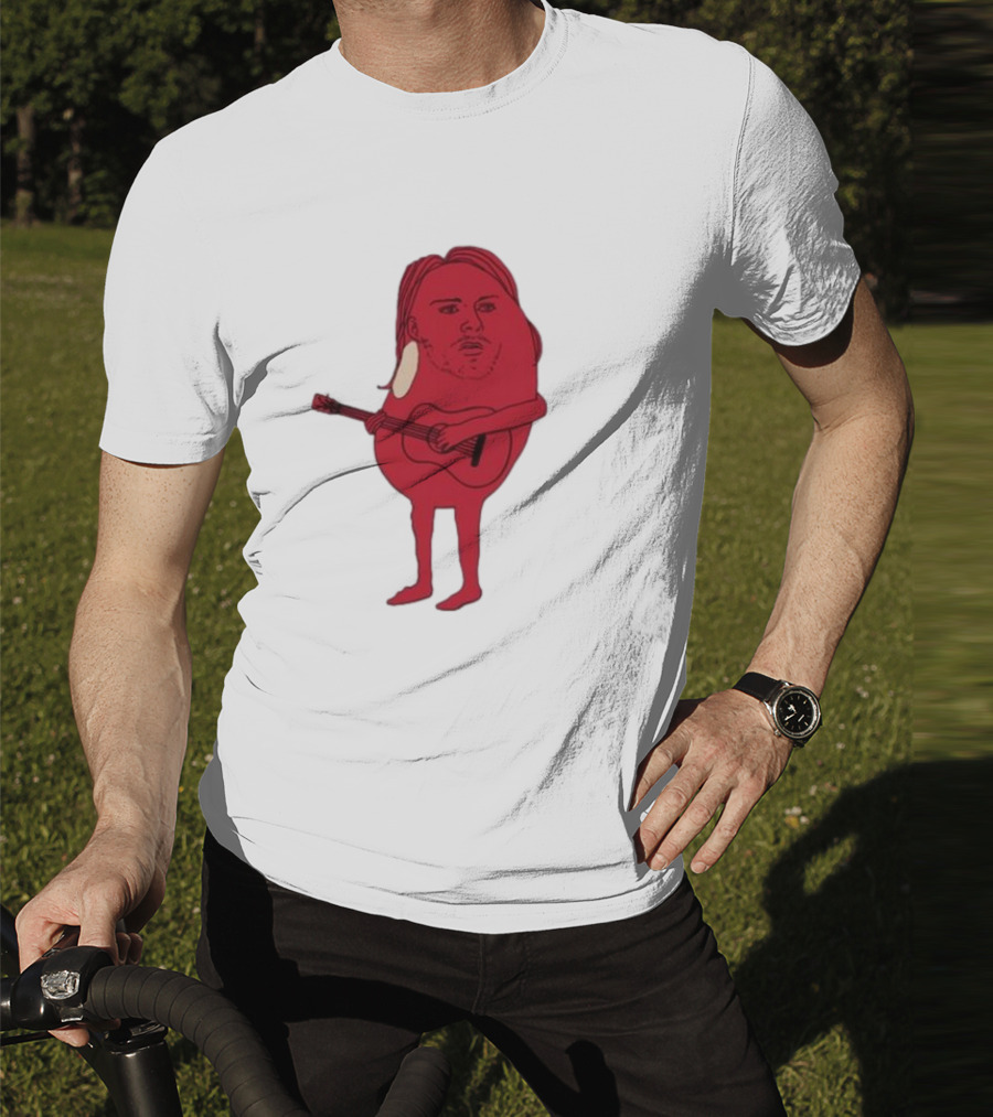 Penkmatters Kurt Cobain Red Character With Guitar T-Shirt