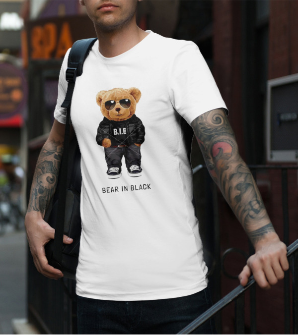 Bear In Black B.I.B Black In My Happy Color T-Shirt