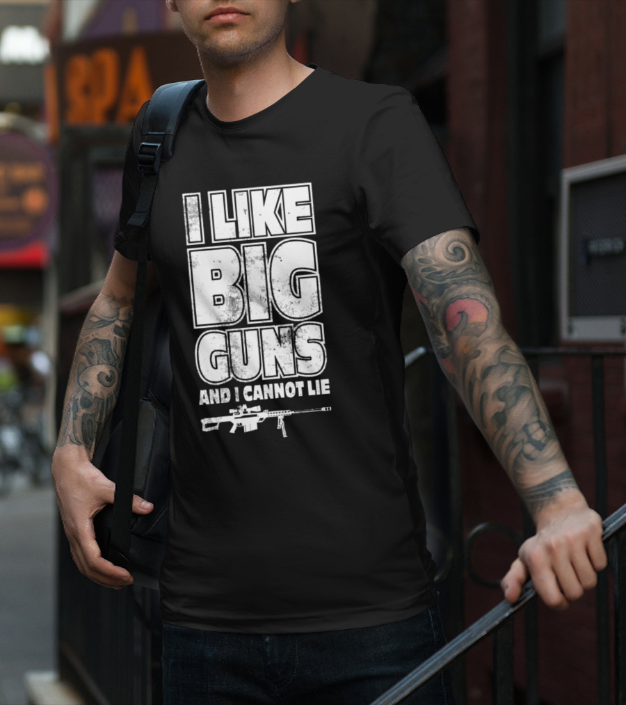 Kentucky Ballistics I Like Big Guns And I Cannot Lie Rifle T-Shirt