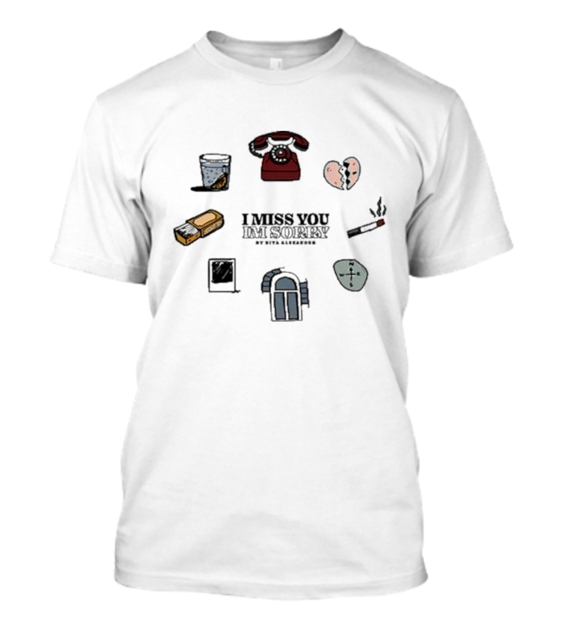 I Miss You I’m Sorry By Kita Alexander Vintage Phone Heartbreak Elements T-Shirt