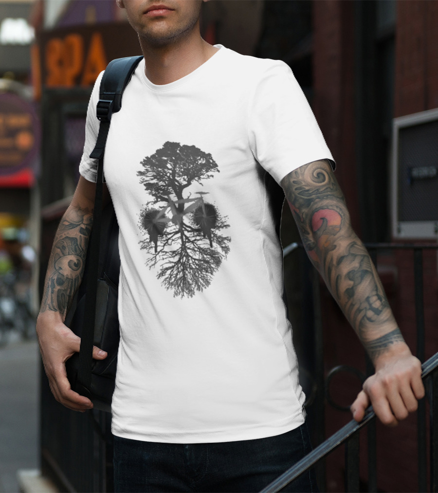 Groot Bike Forest Silhouette Guardians Of The Galaxy T-Shirt