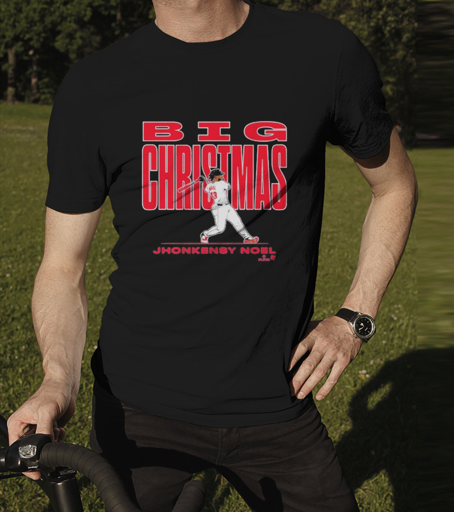 Jhonkensy Noel Big Christmas Baseball Player Swing T-Shirt