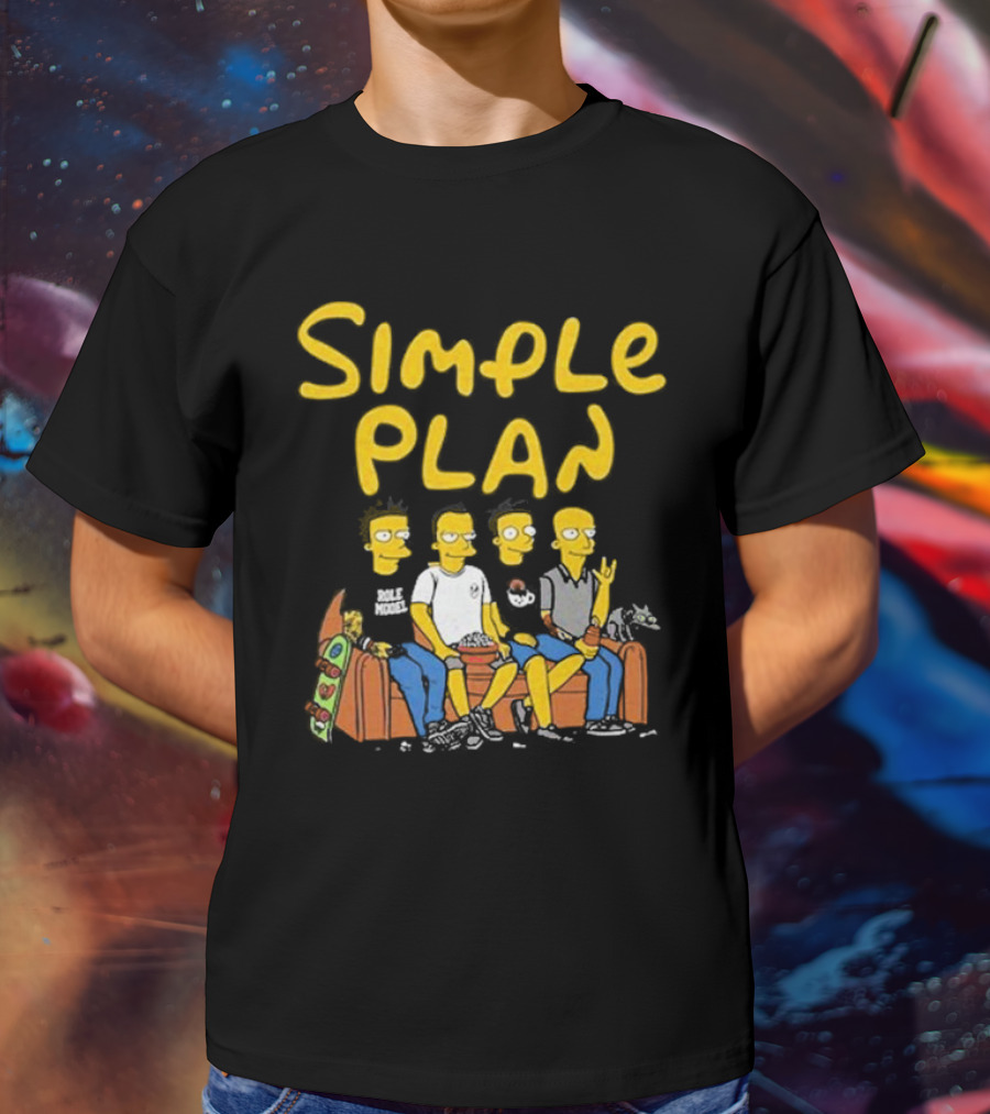 Simple Plan Cartoon Band North American Tour T-Shirt