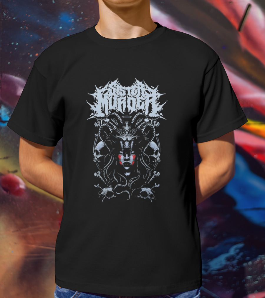 Sister Murder Skull Demon Iconography T-Shirt