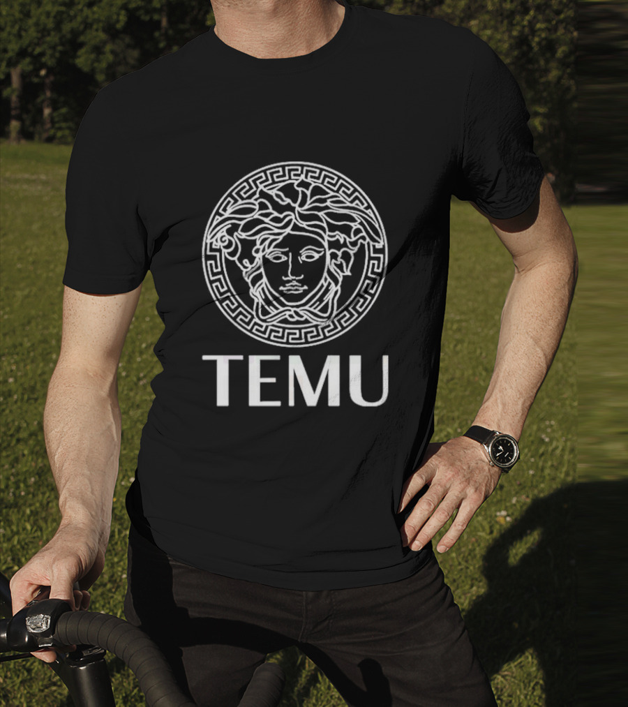 Luxury Temu Medusa Head Greek Key T-Shirt