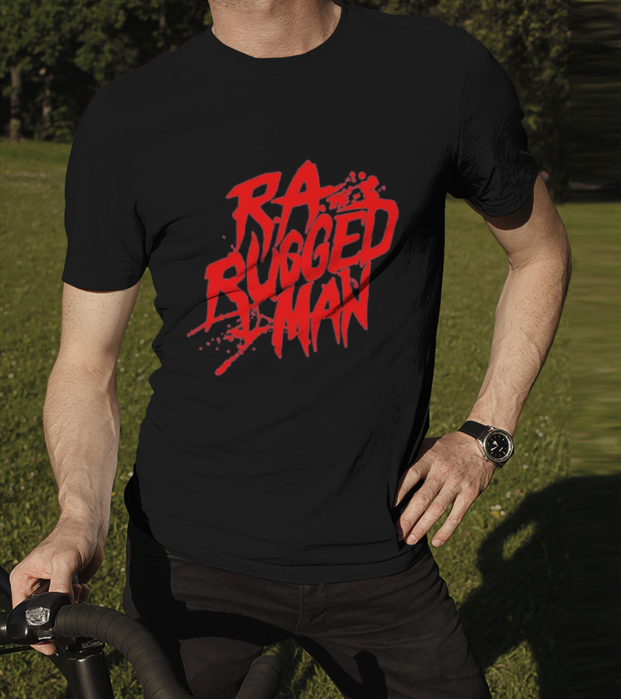 RA The Rugged Man Logo Blood Splatter T-Shirt