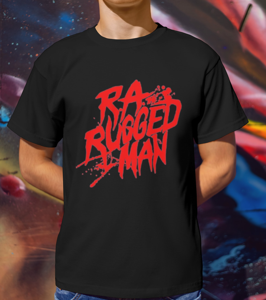 RA The Rugged Man Logo Blood Splatter T-Shirt