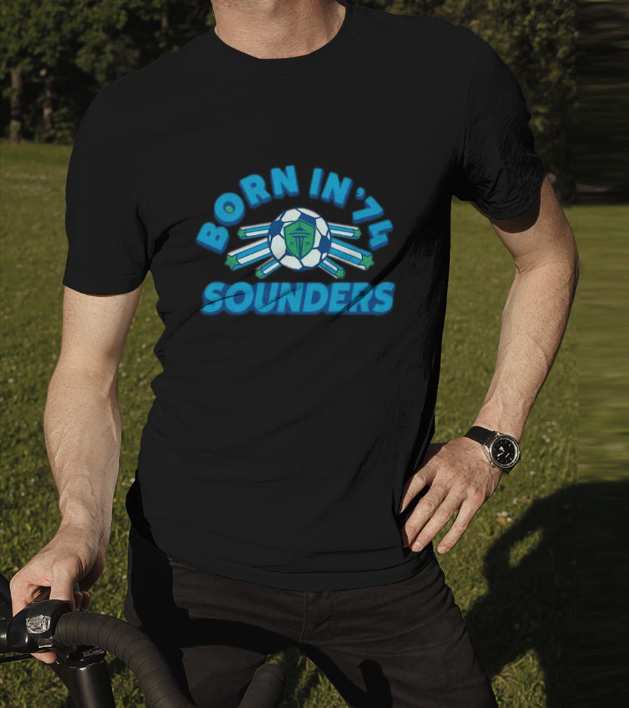 Seattle Sounders Born In ’74 Soccer Emblem T-Shirt
