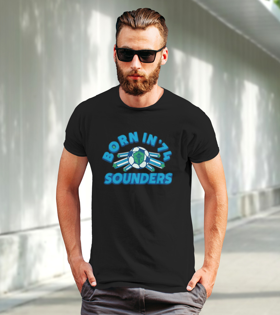 Seattle Sounders Born In ’74 Soccer Emblem T-Shirt