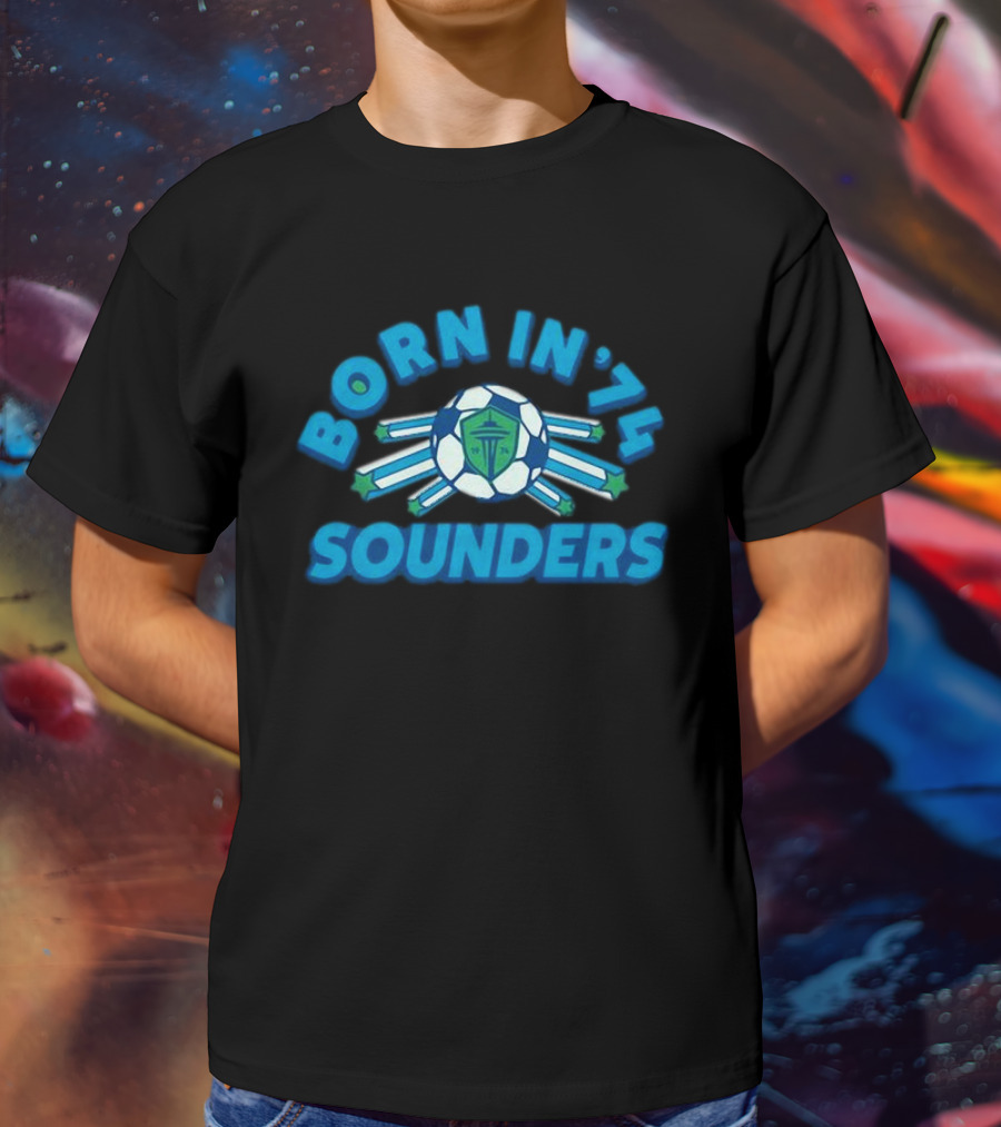 Seattle Sounders Born In ’74 Soccer Emblem T-Shirt