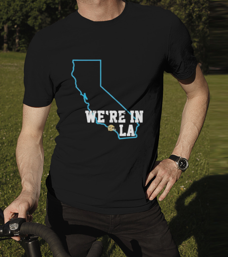 Deshaun Foster We're In LA With California Outline And LA Helmet T-Shirt