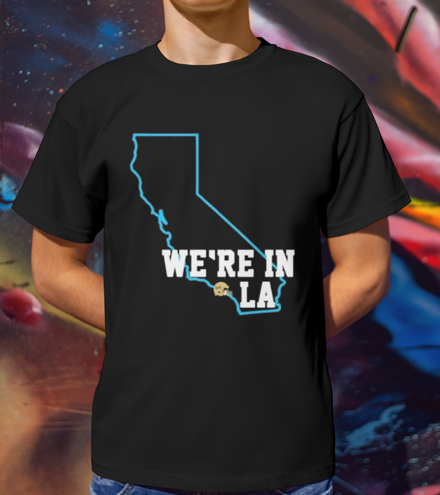 Deshaun Foster We're In LA With California Outline And LA Helmet T-Shirt