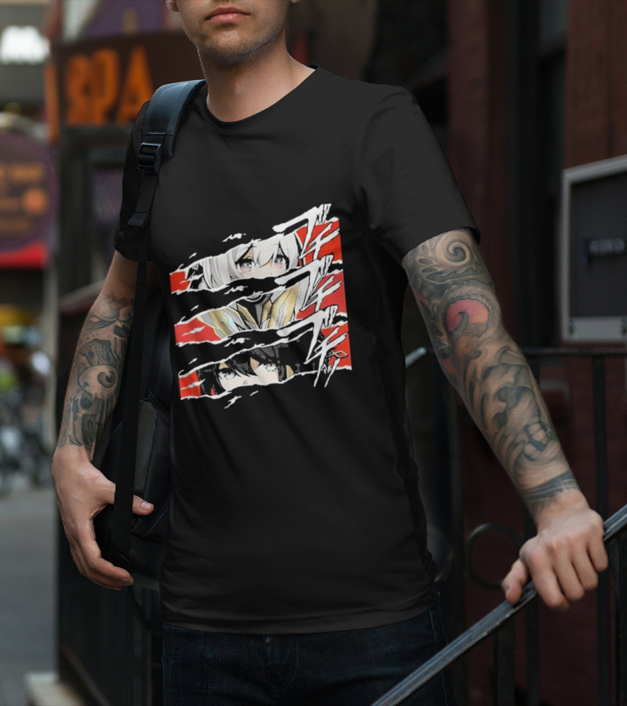 Honkai Star Rail Character Split Faces Ripple Effect T-Shirt