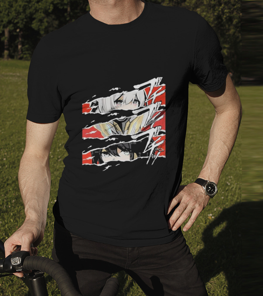 Honkai Star Rail Character Split Faces Ripple Effect T-Shirt