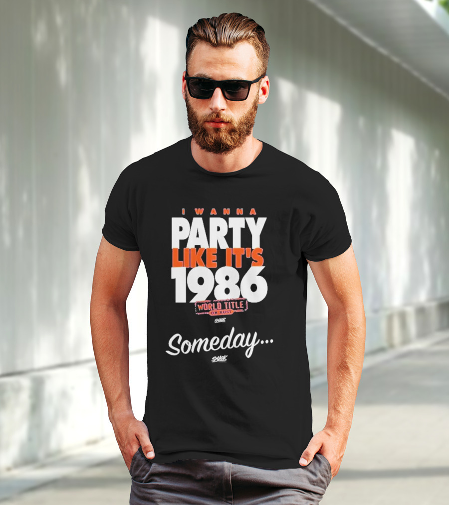 New York Baseball I Wanna Party Like It's 1986 World Title Someday Royal Blue T-Shirt