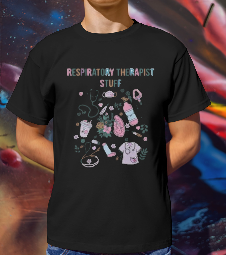 Respiratory Therapist Respiratory Therapy Stethoscope Mask Inhaler Lungs Stethoscope Coffee Cup Essentials T-Shirt