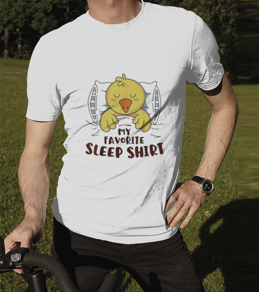 My Favorite Sleep Shirt Cute Duck Sleeping Boys Girls Kids Fun T-Shirt