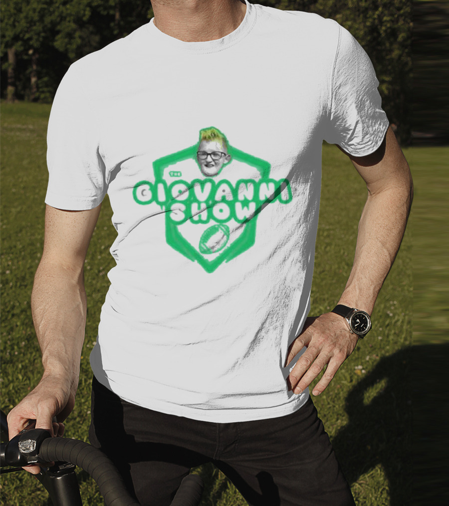 Support The Giovanni Show Football Badge T-Shirt
