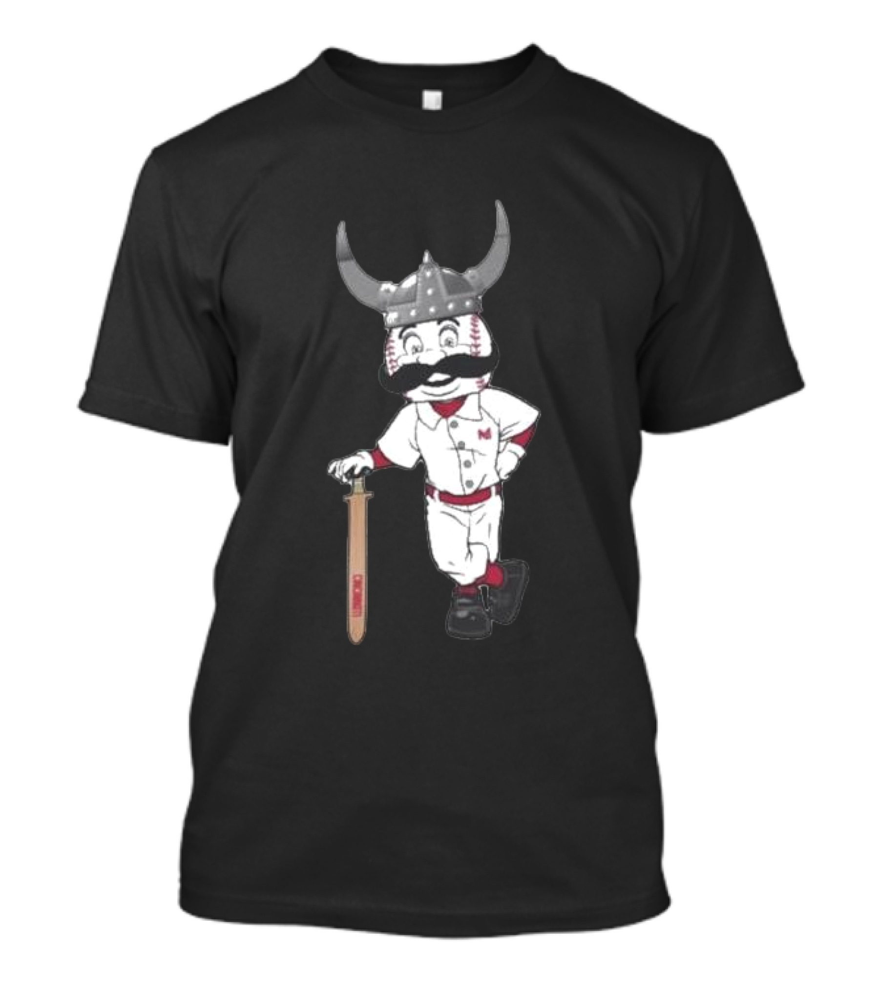 Viking Cincinnati Redlegs Baseball Character T-Shirt