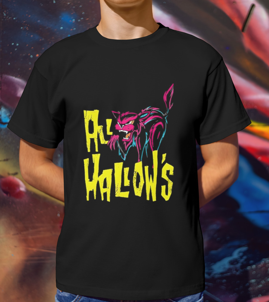 All Hallow's Afireinside Cat T-Shirt