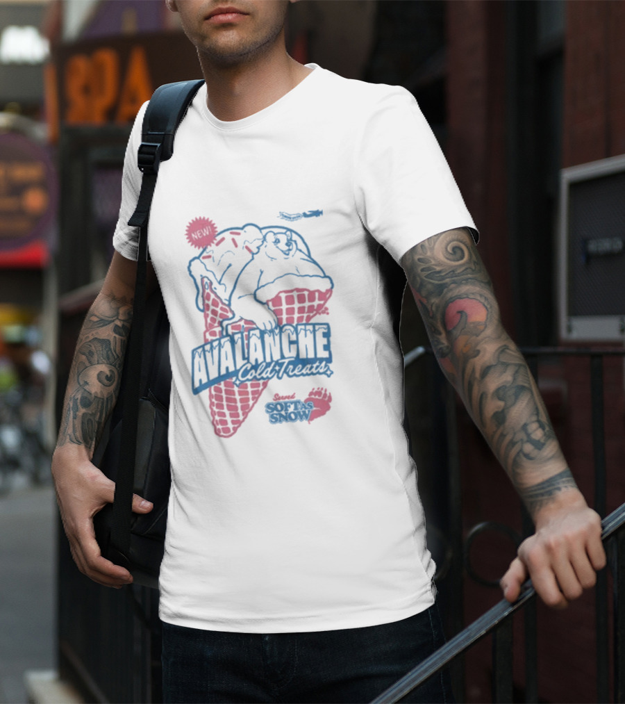 Avalanche Cold Treats Soft As Snow New Bear Cone T-Shirt