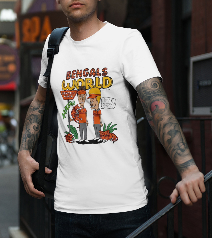 Bengals World Cincinnati NFL X Homage X Beavis And Butt-head Aaagh T-Shirt