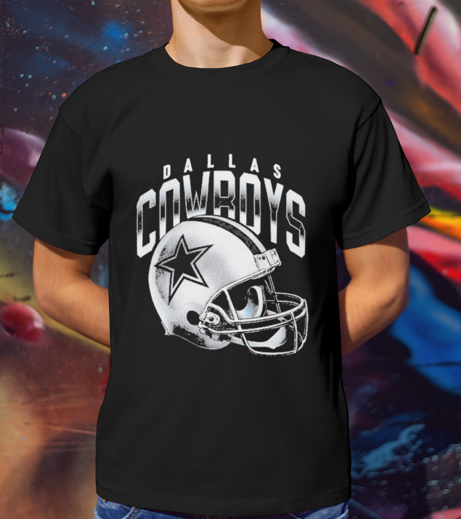 Dallas Cowboys Silver Star Helmet T-Shirt