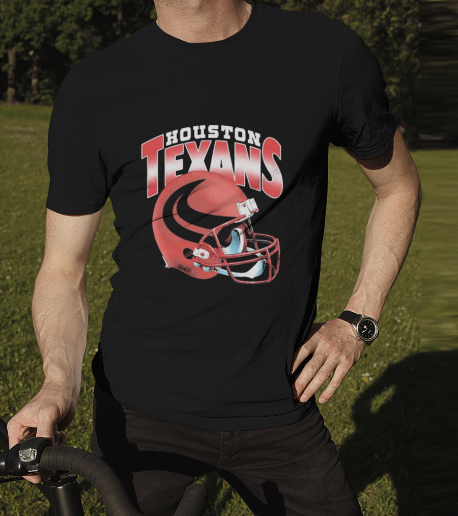 Houston Texans Gradient Helmet Football Gear T-Shirt