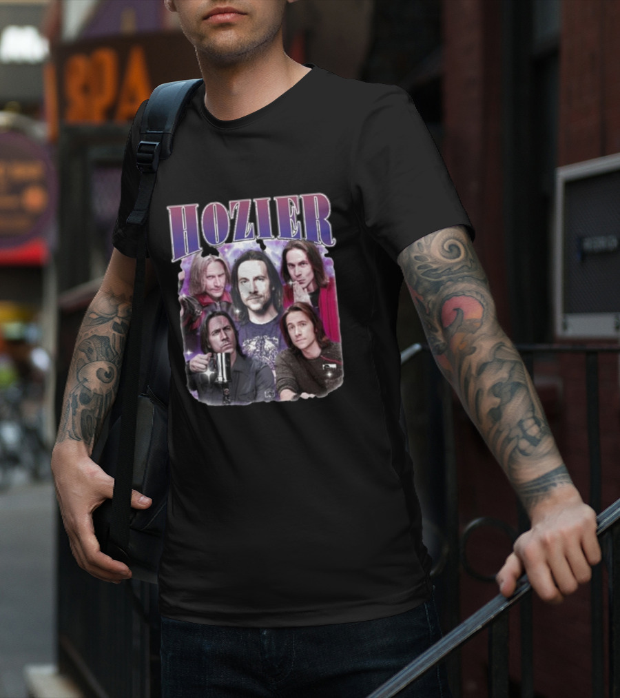 Hozier Music Hozier Matt Mercer Starry Background Collage T-Shirt