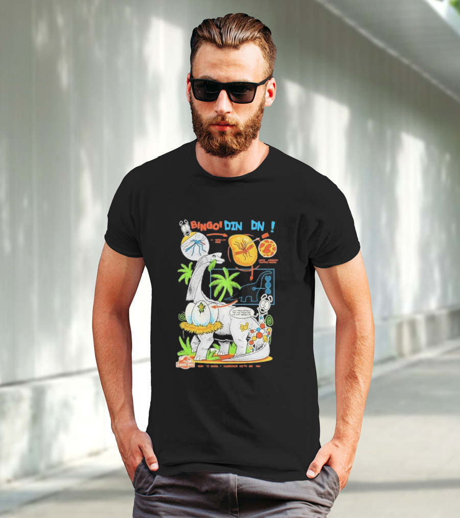 Jurassic Park How To Make A Dinosaur With Mr. DNA Bingo Dino DNA T-Shirt