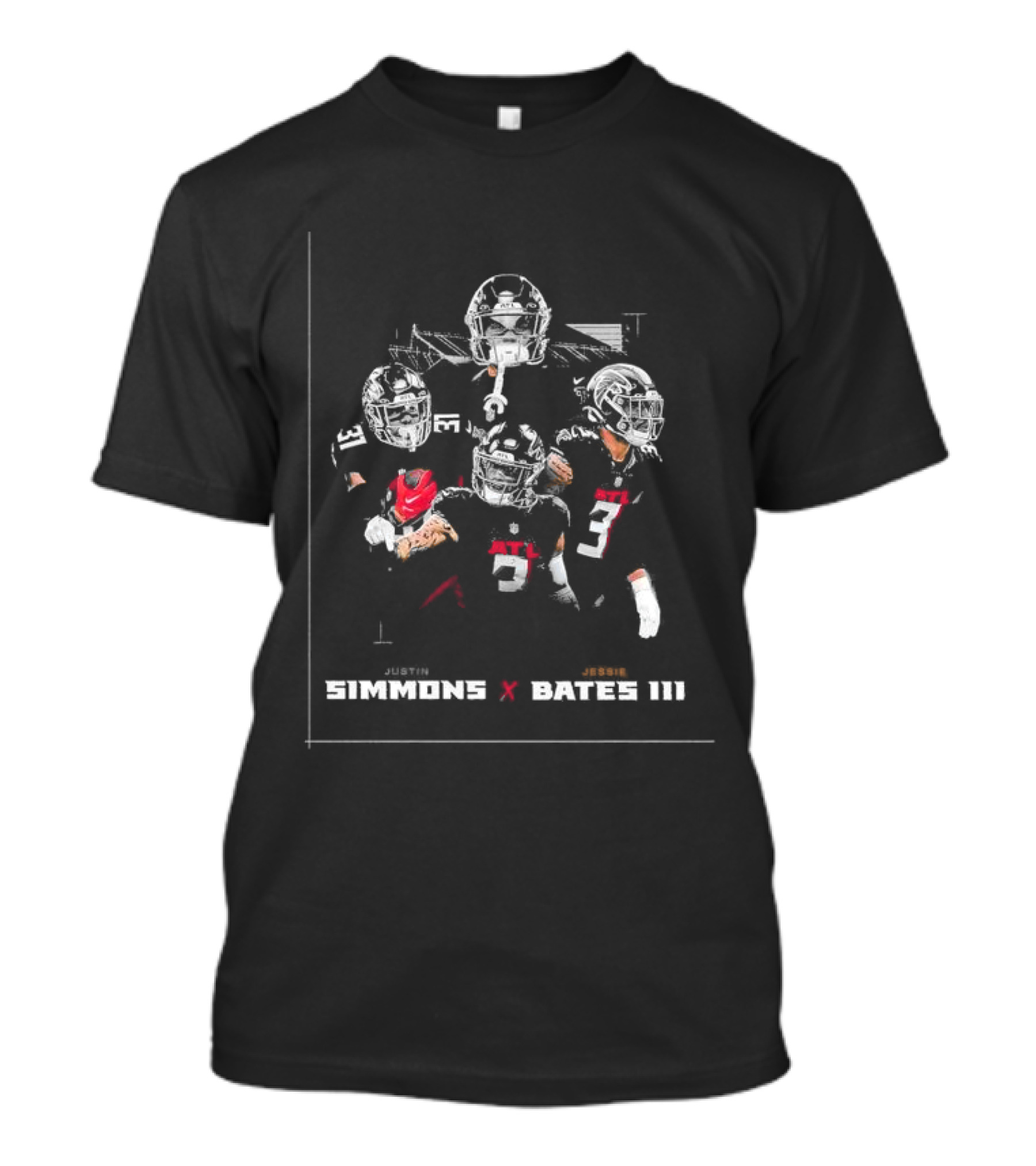 Justin Simmons X Jessie Bates III NFL Collaboration T-Shirt